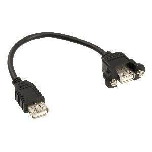 InLine® USB 2.0 Adapterkabel, Buchse A auf Einbaubuchse A, 0,2m 33441D