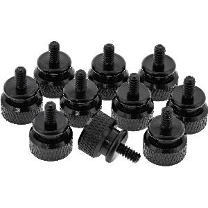 InLine® Rändelschrauben für Gehäuse, Alu, schwarz, 10er Pack 77770S