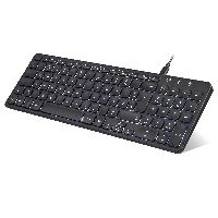 Perixx PERIBOARD-615 B, Kabellose und kabelgebundene 3-in-1-Tastatur für mehrere Geräte, Ultra Slim