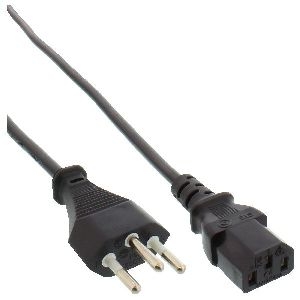 InLine® Netzkabel, Netzstecker Schweiz auf Kaltgerätestecker C13, 1,0m 16651R