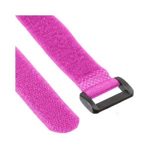 InLine® Klettschlaufen 20x200mm, 10er, pink 59945X