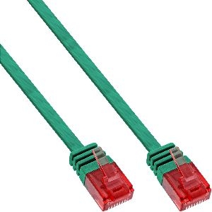 InLine® Patchkabel flach, U/UTP, Cat.6, grün, 1,5m 71614G