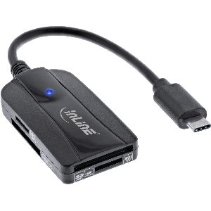 InLine® Card Reader USB 3.1 USB-C, für SD/SDHC/SDXC, microSD, UHS-II kompatibel 66772C