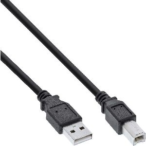 InLine® USB 2.0 Kabel, A an B, schwarz, 5m 34555X