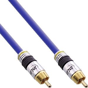 InLine® Cinch Kabel VIDEO &amp; digital AUDIO, PREMIUM, 1x Cinch St / St, 20m 89820P