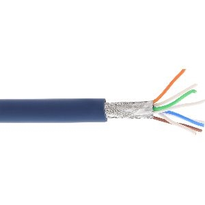 InLine® Patchkab., S/FTP (PiMf), Cat.6A, 500MHz, halogenfrei, Kupfer, blau, 100m 76899B