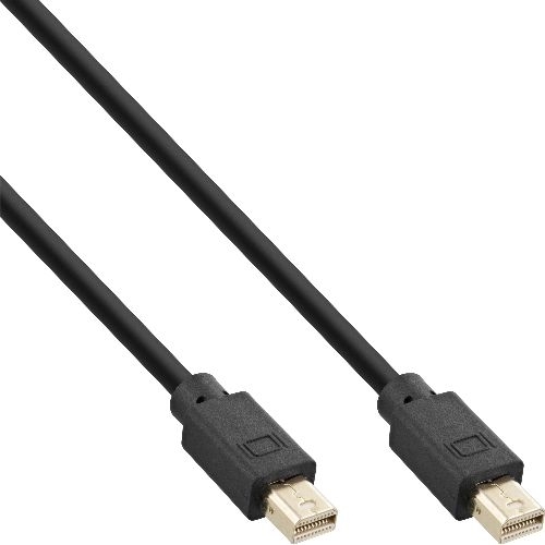 InLine® Mini DisplayPort 1.4 Kabel, Stecker / Stecker schwarz/gold, 1m 17121P