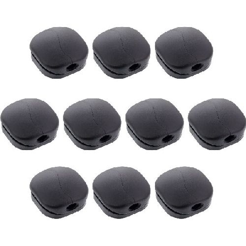 10er Pack InLine® Click Kabelmanager 1-Line, schwarz 59971M