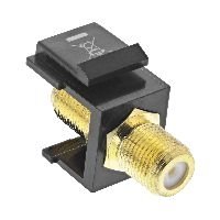 InLine® Keystone Einbauadapter, für Sat-Kabel, 2x F-Buchsen, schwarz 76202I