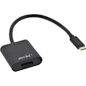 InLine® USB Display Konverter, USB-C Stecker zu DisplayPort 4K/60Hz schwarz 64102B