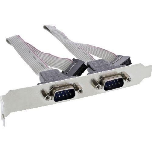 Serielles Slotblech 2-fach, 9-pol Stecker an 10-pol Buchsenleiste, 1:1, 0,18m 33208F