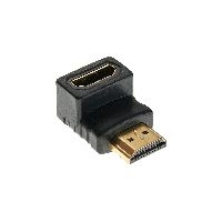 InLine® HDMI Adapter, Stecker/Buchse, gewinkelt unten, vergoldete Kontakte, 4K2K 17600H