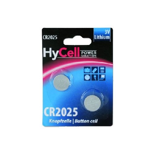 ANSMANN 5020192 Knopfzelle CR2025 HyCell 3V Lithium, 2er-Pack 01043A
