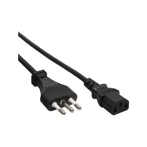 InLine® Netzkabel, Netzstecker Italien auf Kaltgerätestecker C13, 0,5m 16650I