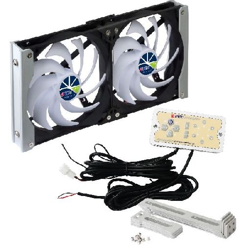 Titan TTC-SC20(A)/V2+ Kühlschrank-Doppellüfter 92x25mm IP55, Timer Gleichrichter 33742R