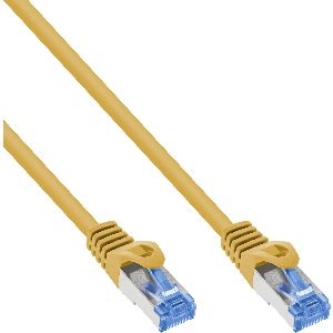InLine® Patchkabel, Cat.6A, S/FTP, TPE (LSZH), CCA, gelb, 0,3m 72633Y