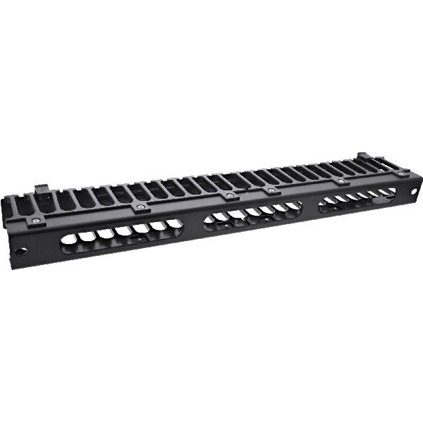 InLine® 19" Kabel-Rangierpanel, 1HE, RAL 9005, schwarz 19110N