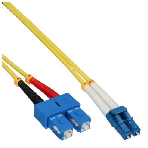 InLine® LWL Duplex Kabel, LC/SC, 9/125µm, OS2, 20m 88656B