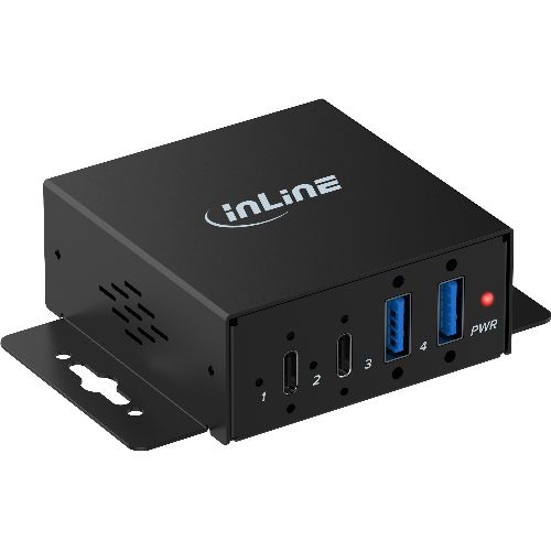 InLine® USB 3.2 Industrie-Hub, 4-Port, 2x USB-A, 2x USB-C 35396H