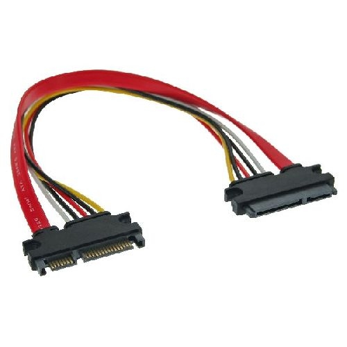 InLine® SATA+Strom Verlängerung int., SATA 6Gb/s + Strom, Stecker/Buchse, 0,30m 29652A