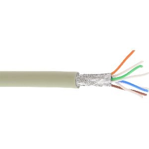 InLine® Patchkab., S/FTP (PiMf), Cat.6A, 500MHz, halogenfrei, Kupfer, grau, 100m 76899