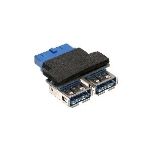 InLine® USB 3.0 Adapter, 2x Buchse A auf Pfostenanschluss 33444I