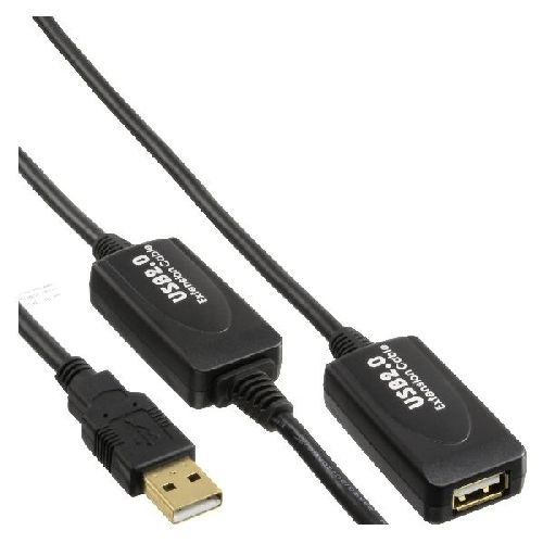 InLine® USB 2.0 Aktiv-Verl., mit Signalverstärkung Repeater, ST A / BU A, 25m 34614I