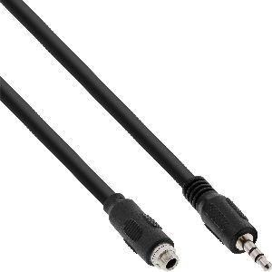 InLine® 99303P InLine® Audio Adapterkabel, 3,5mm Stereo Stecker/Einbaubuchse mit Gewinde, 0,6m