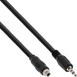 InLine® Audio Adapterkabel, 3,5mm Stereo Stecker/Einbaubuchse mit Gewinde, 0,6m 99303P