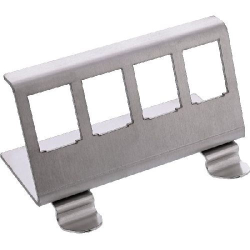 InLine® Keystone SNAP-In Metall-Modulhalter, 4-fach für Hutschiene 76203F