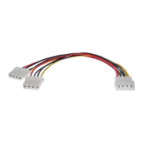 InLine® Strom Y-Kabel intern, 1x 5,25" an 2x 5,25", 0,20m 29659
