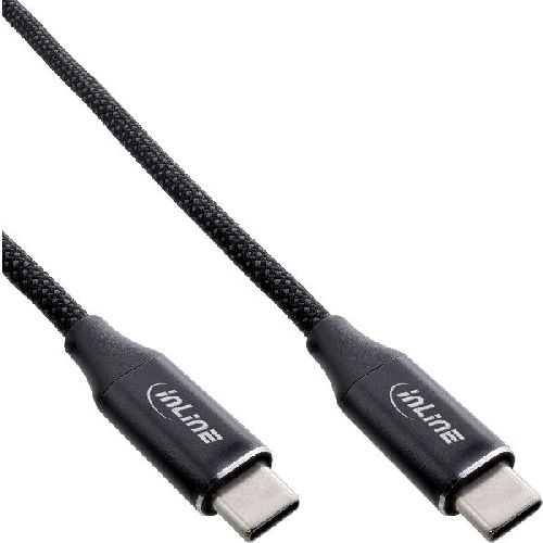 InLine® Magnetic USB-C Kabel, USB-C Stecker/Stecker, 100W, schwarz, 2m 35882