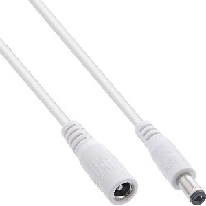 InLine® Verlängerungskabel, DC Stecker 5,5x2,1mm, weiß, 0,5m 26855E