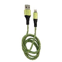 LC-Power LC-C-USB-Lightning-1M-7 (MFI) USB A zu Lightning Kabel, grün/grau, 1m 31331G
