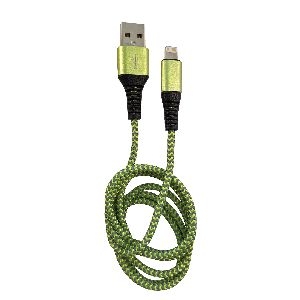 LC-Power LC-C-USB-Lightning-1M-7 (MFI) USB A zu Lightning Kabel, grün/grau, 1m 31331G