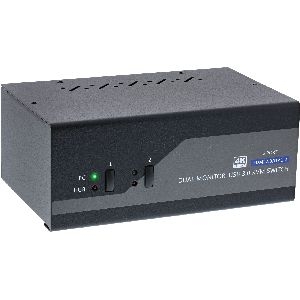 InLine® KVM Desktop Switch, 2-fach, Dual Monitor, DP+HDMI, 4K, USB 3.0, Audio 62642I