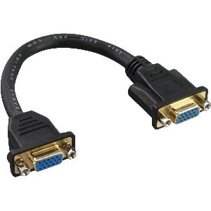 InLine® VGA Adapterkabel, 15pol. VGA BU/BU, zum Einbau, vergoldete Kont., 0,2m 17302G
