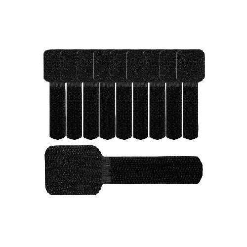 LABEL THE CABLE LTC Wall Straps Klett-Kabelhalter 10er Set schwarz 59939B