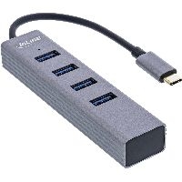 InLine® USB-C 3.2 Multi Hub (4x USB-A 5Gb/s), OTG, Aluminiumgehäuse 33271N