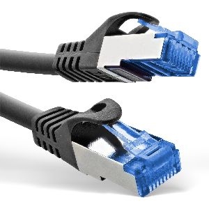 InLine® Patchkabel, Cat.6A, S/FTP, TPE (LSZH), CCA, schwarz, 0,3m 72633S