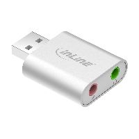 InLine 33051S InLine® USB Audio Soundkarte, Aluminium Gehäuse