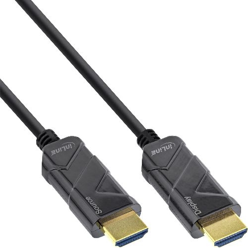 InLine® HDMI AOC Kabel, Ultra High Speed HDMI, 8K4K, schwarz, 20 m 17920I