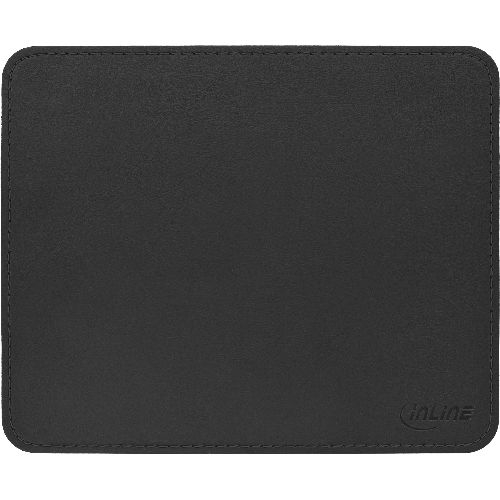 InLine® Maus-Pad Premium Kunstleder, 250x220x3mm, schwarz 55459L