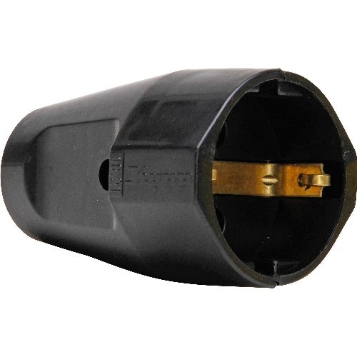 Kopp Kunststoff-Schutzkontakt-Schalenkupplung, für 3x1,5mm², schwarz 16731M