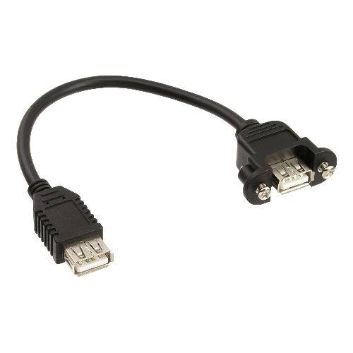 InLine® USB 2.0 Adapterkabel, Buchse A auf Einbaubuchse A, 0,20m 33441D
