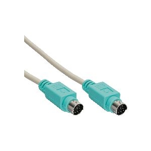 InLine® PS/2 Kabel, Stecker / Stecker, PC 99, Farbe Grün, 2m 13332G