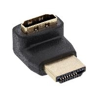 InLine® HDMI Adapter, Stecker / Buchse, gewinkelt oben, vergoldete Kontakte 4K2K 17600F