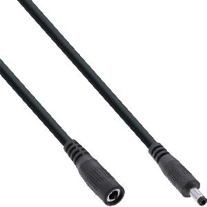 InLine® DC Verlängerungskabel, DC Stecker/Buchse 4,0x1,7mm, AWG 18, schwarz 2m 26902C
