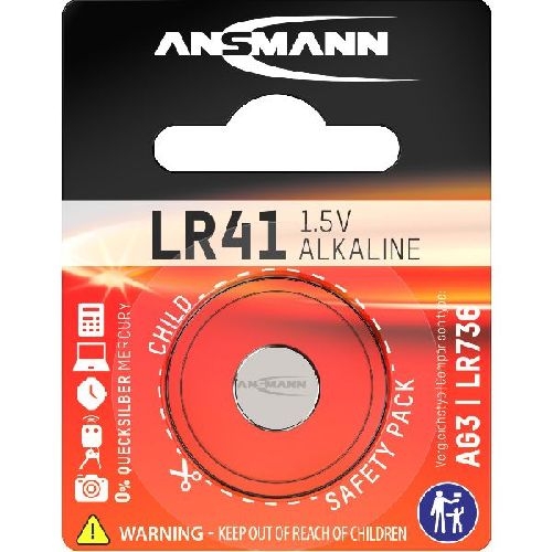 ANSMANN 5015332 Knopfzelle LR41 1,5V Alkaline 01034