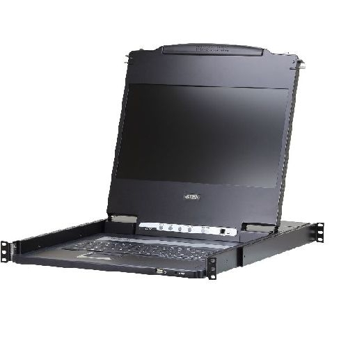 ATEN CL6700MW CH Single Rail 17,3-LCD Konsole (USB, HDMI / DVI / VGA) CH-Layout 60716I